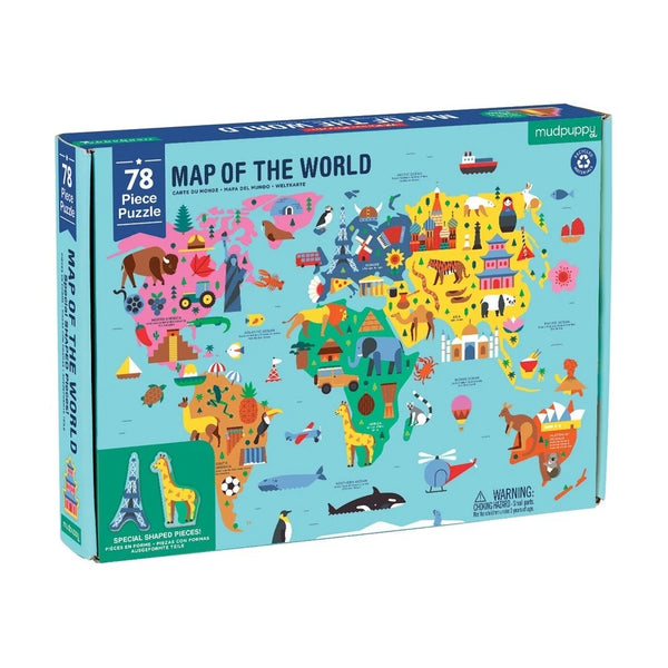 map of the world puzzle - 78 pieces