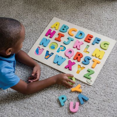 wooden alphabet  puzzle