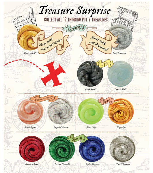 crazy aaron’s thinking putty - treasure surprise mini tins