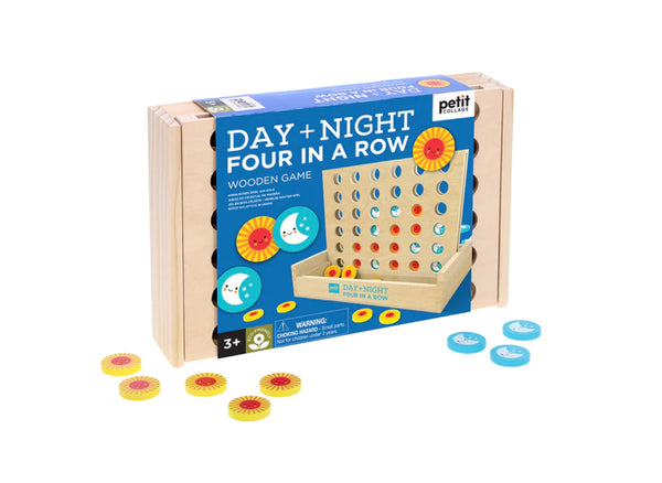 day plus night four in a row wooden game