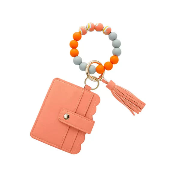 wallet wristlet tassel keychain