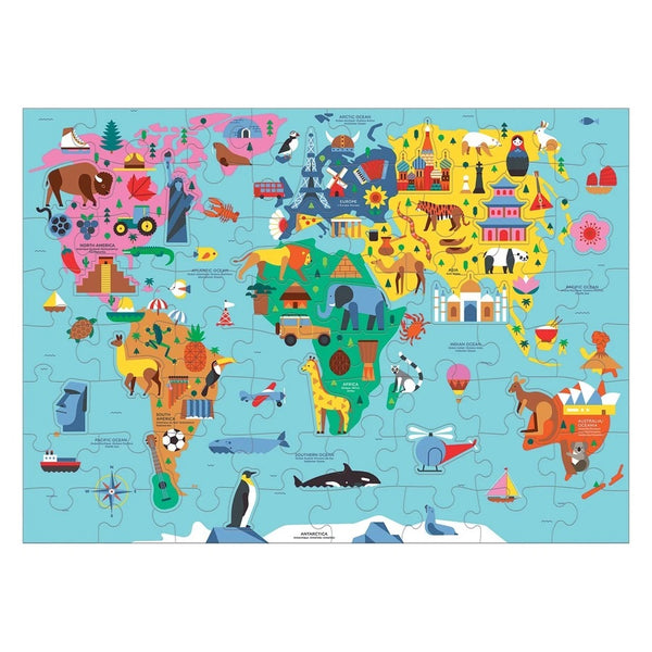 map of the world puzzle - 78 pieces