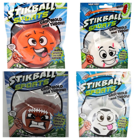 stikball baseball, basketball, football and soccer