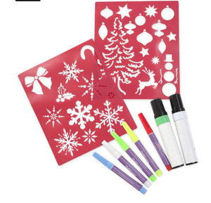 holiday stencil and window marker kit