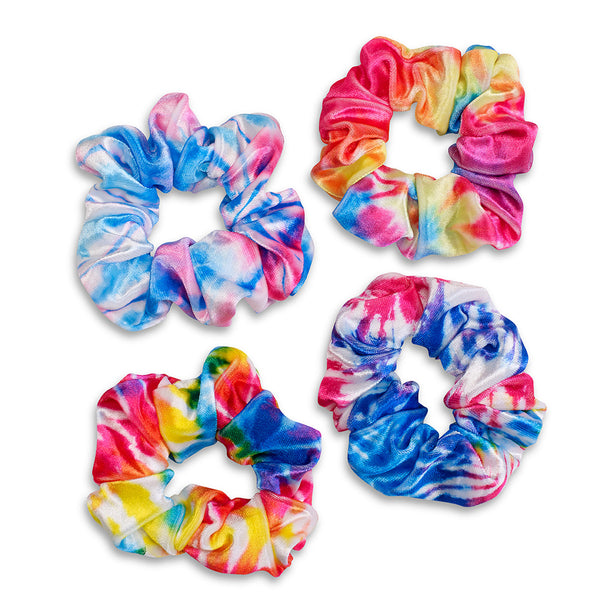 tie dye velvet scrunchie