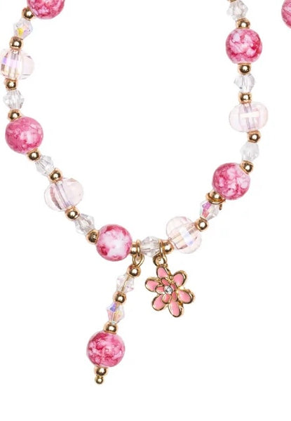 boutique pink crystal necklace