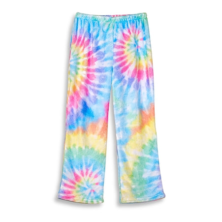 Pastel tie dye fuzzie pants