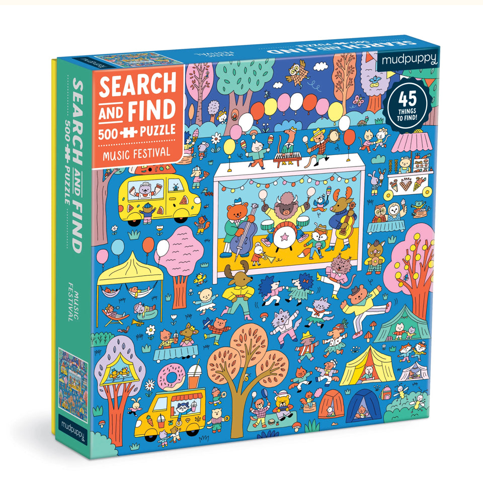search & find music festival - 500 piece puzzle