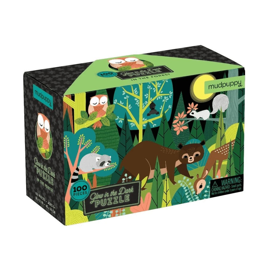 in the forest glow in the dark - 100 piece puzzle