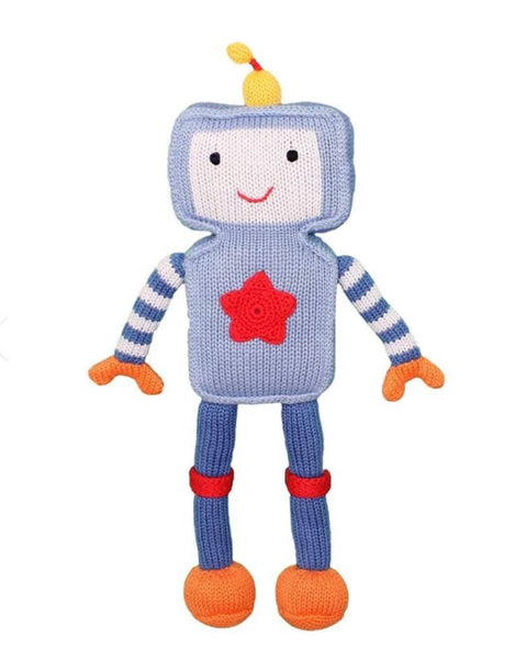 riley the robot knit doll 14”