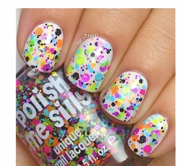 polka dot glitter nail polish collection