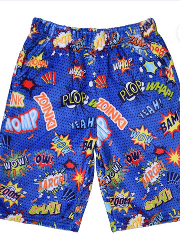 superhero fuzzie shorts