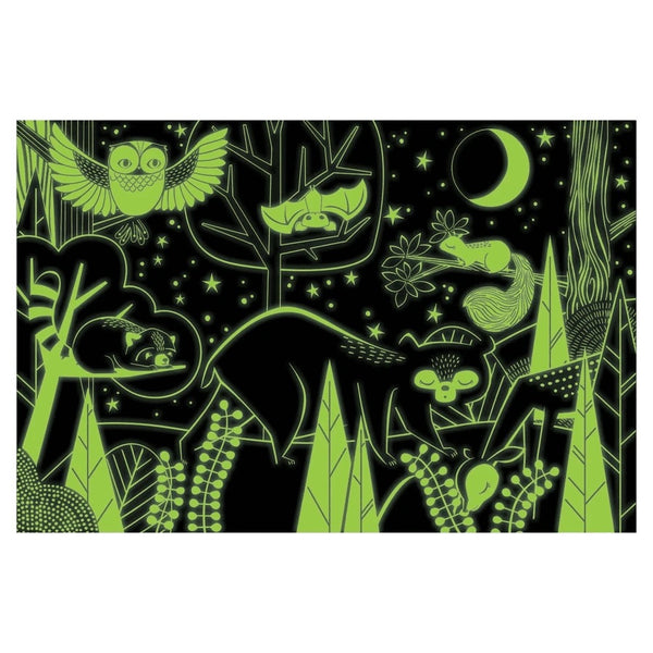 in the forest glow in the dark - 100 piece puzzle