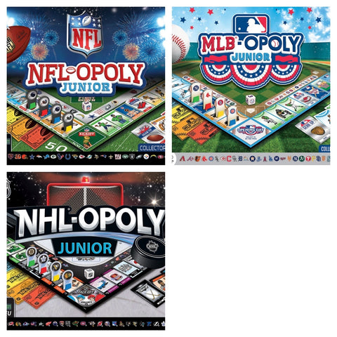 opoly jr. - mlb, nfl or nhl