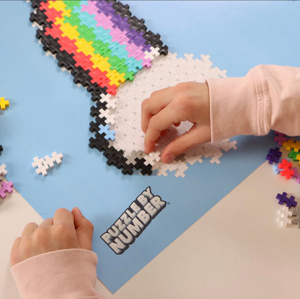 plus plus puzzle by number - 500 piece rainbow