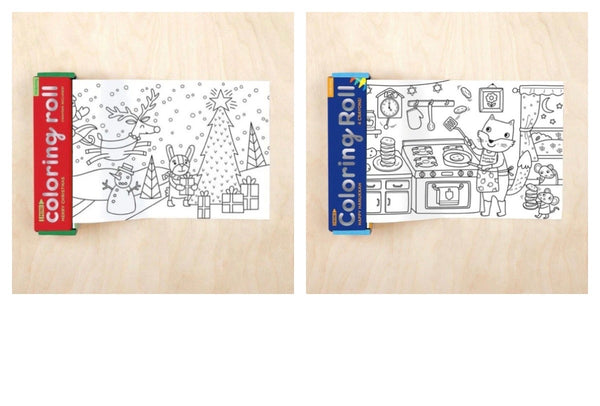 mini coloring roll - hanukkah or christmas
