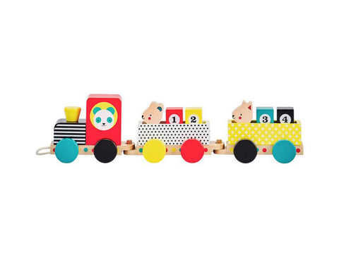 animal friends wooden train