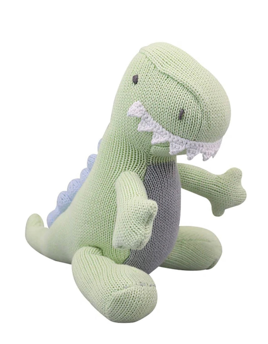 truman the t-rex knit doll 12”