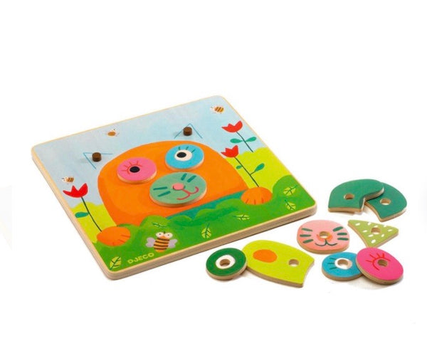 crea doudou  -  animal face puzzle