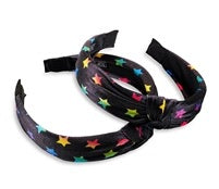 multi star black knot headband