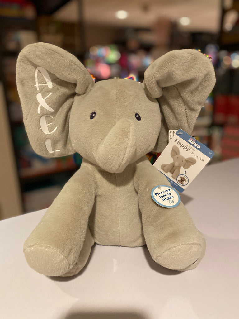 GUND Baby Official Animated Flappy The Elephant Baby Toy 12 Inch Plush French Version | Mind Games Canada
