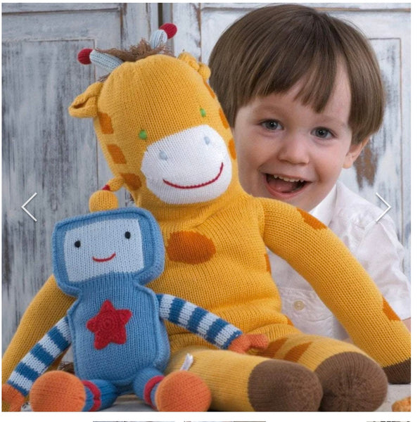 riley the robot knit doll 14”