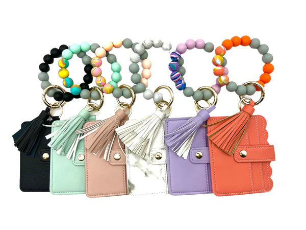 wallet wristlet tassel keychain