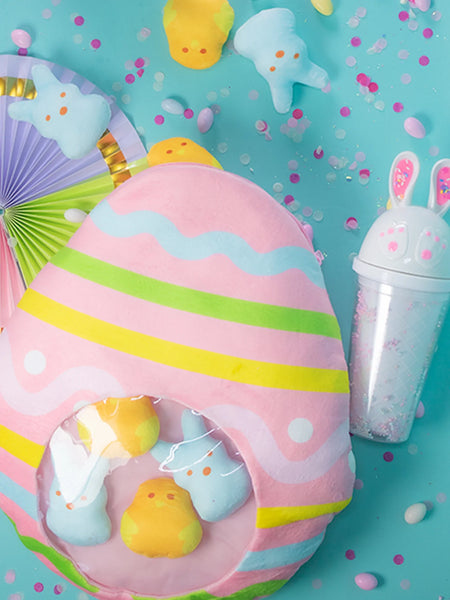 tic tac toe plushies - pink egg