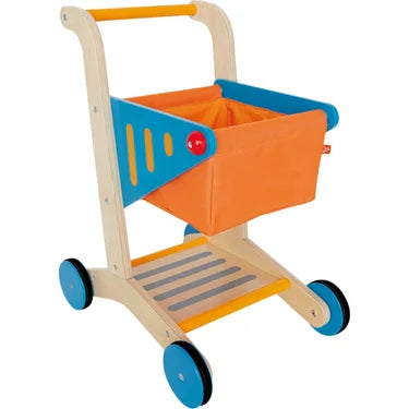 wooden shopping cart