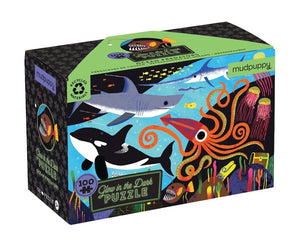 ocean predators glow in the dark - 100 piece puzzle