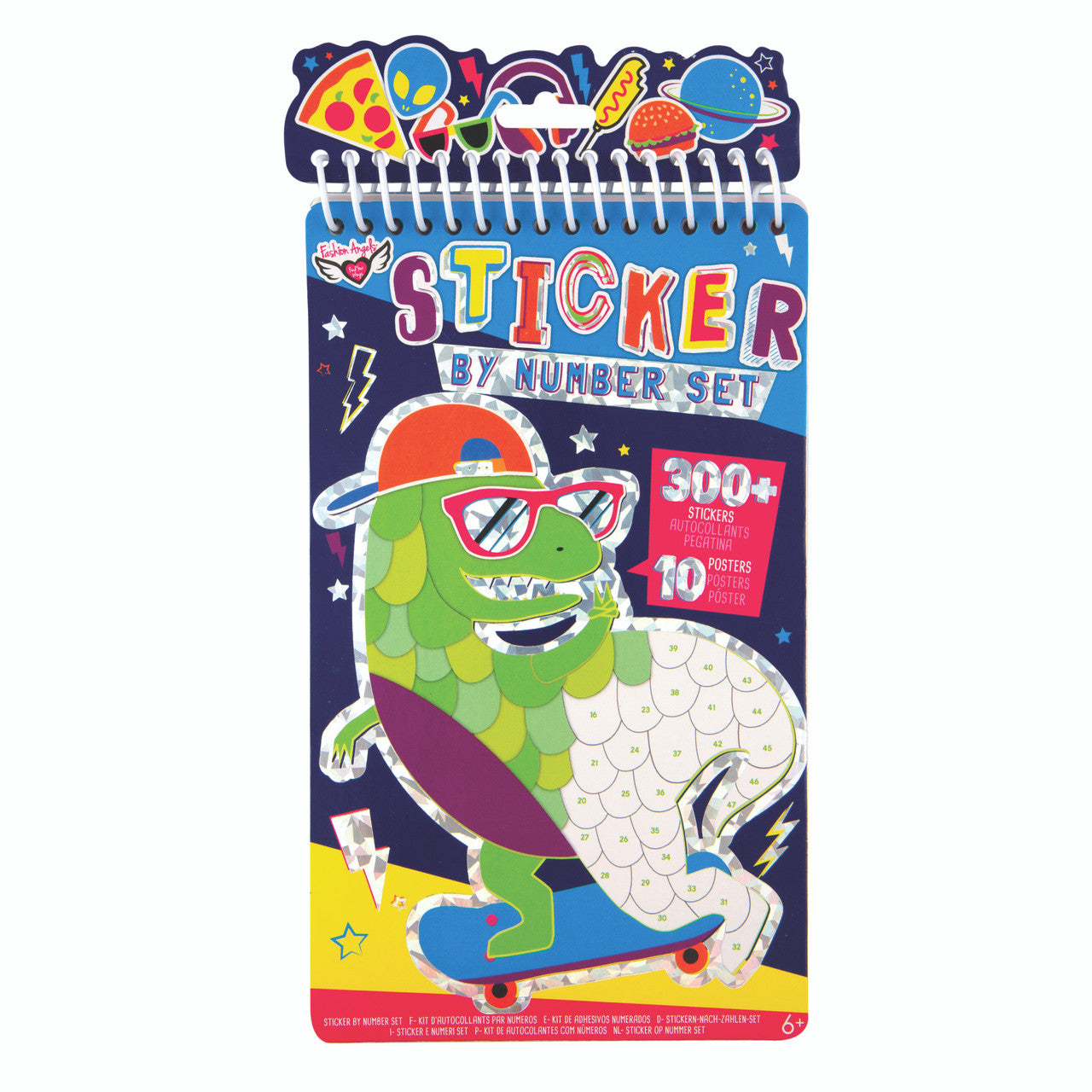 sticker by number dinosaur set
