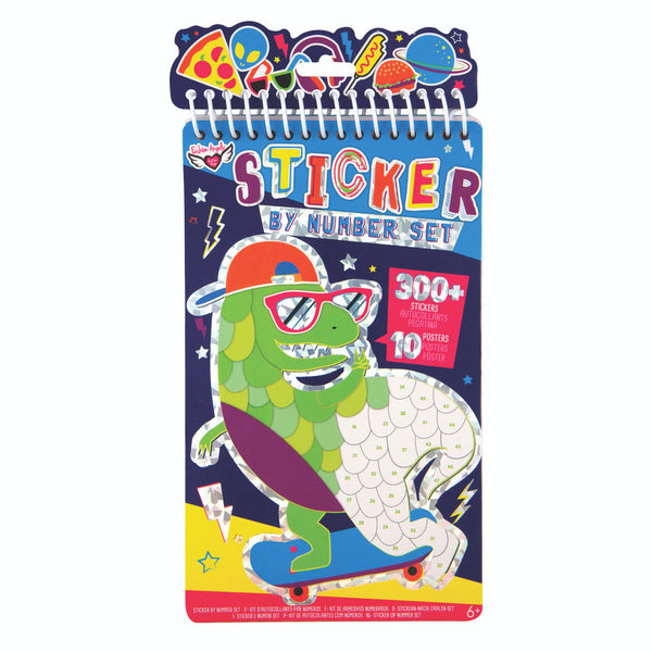 sticker by number dinosaur set