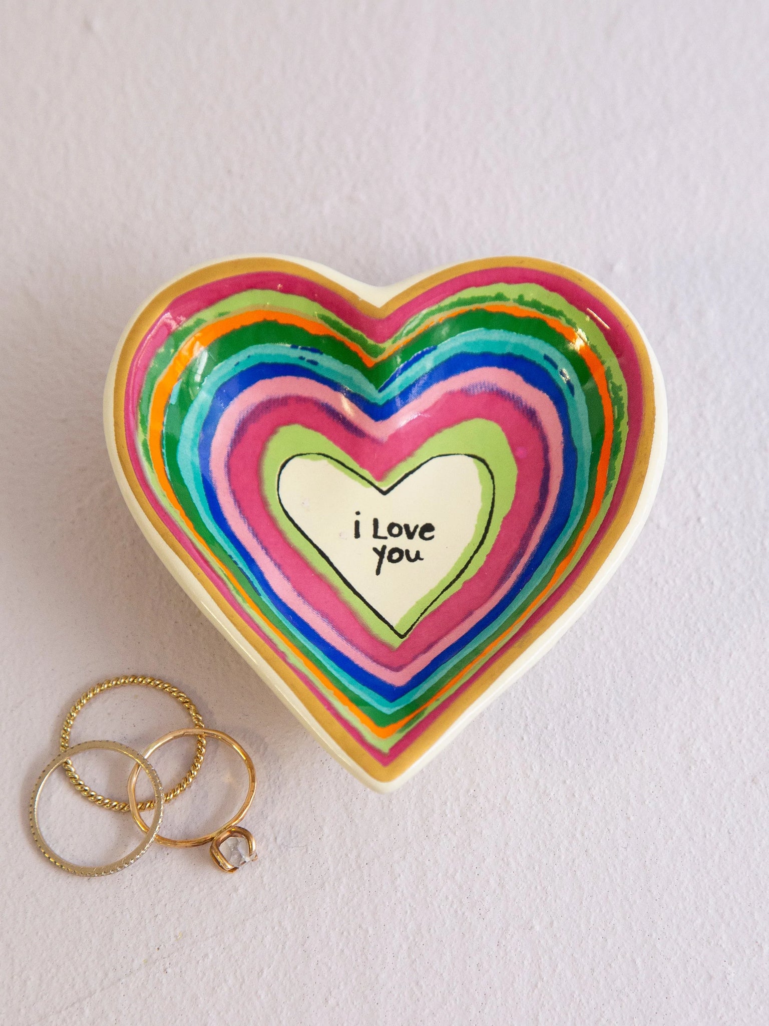 heart trinket dish - i love you