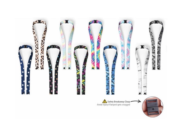 mask lanyard with safety breakaway clip - teen/adult