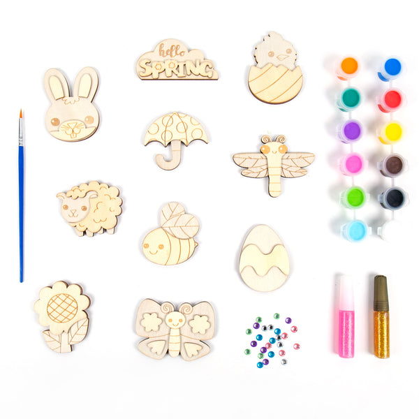 pyo wooden magnets - hello spring
