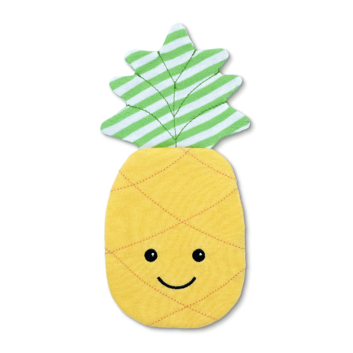 organic pineapple mini crinkle blankie