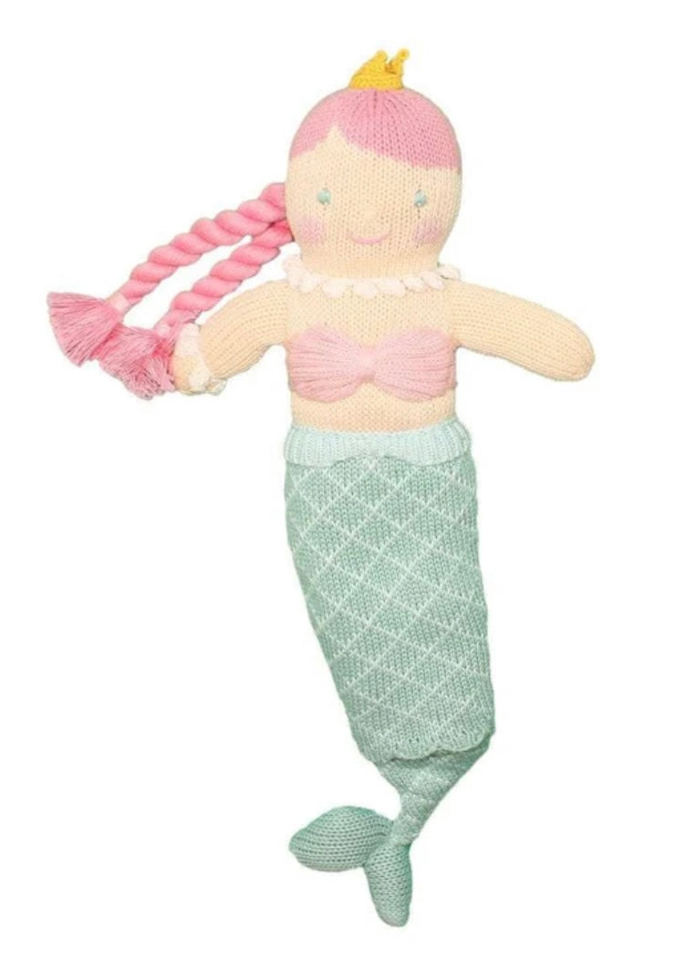 marina the mermaid knit doll 12”