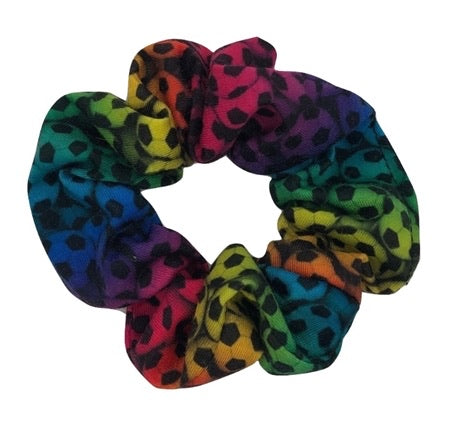 Velvet soccer scrunchie