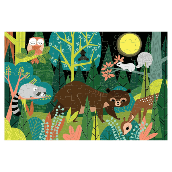 in the forest - glow in the dark 100 piece puzzle