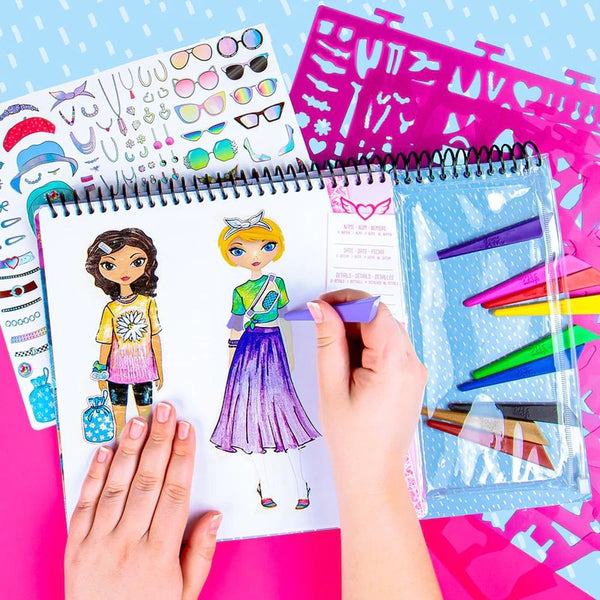 fashion design sketch set