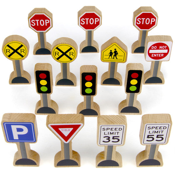 wooden street signs
