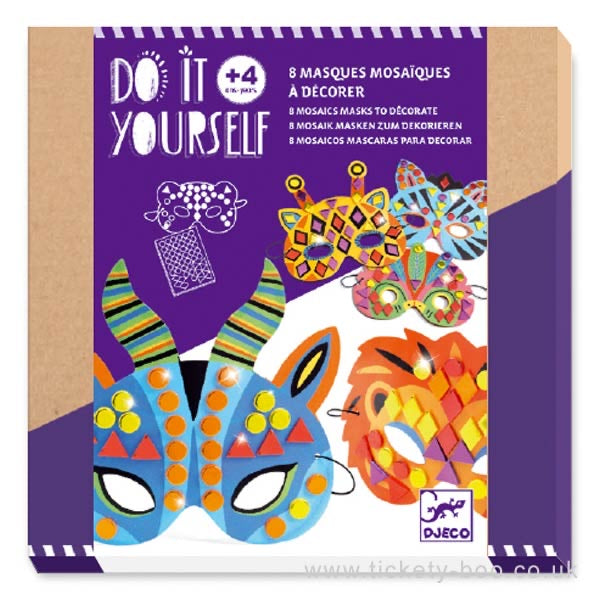 mosaic jungle animal masks