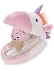unicorn plush pod with ice cream cone