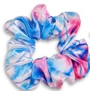 tie dye velvet scrunchie