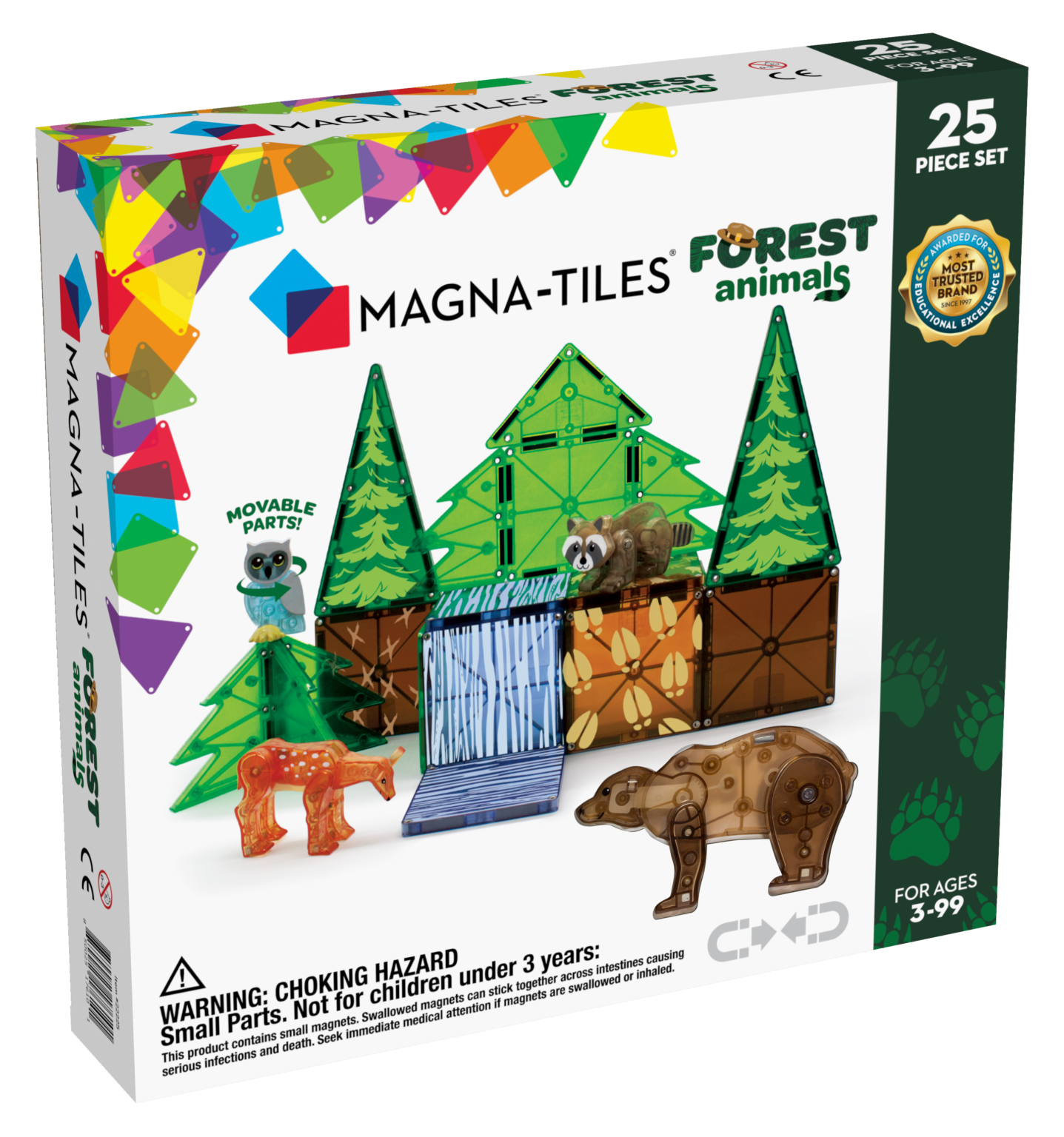 magna-tiles forest animals
