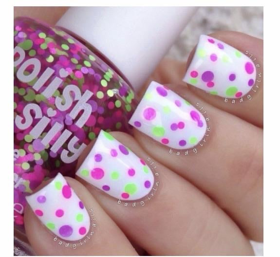 polka dot glitter nail polish collection