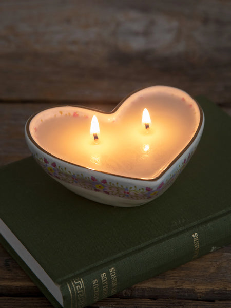 heart secret message candle