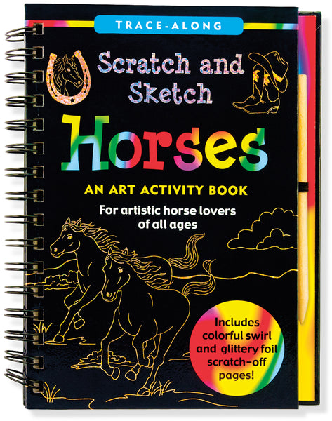 scratch and sketch - horses