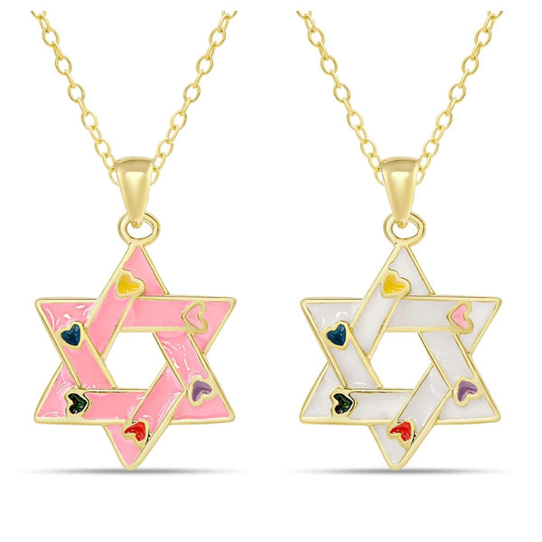 star of david - pink or white