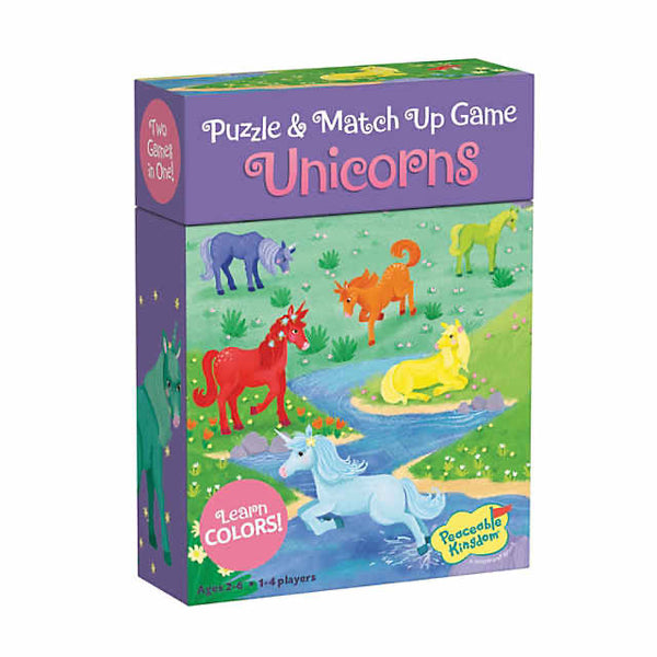 match up game and puzzle - unicorns, dinosaur, puppies and kitties, ocean, trucks